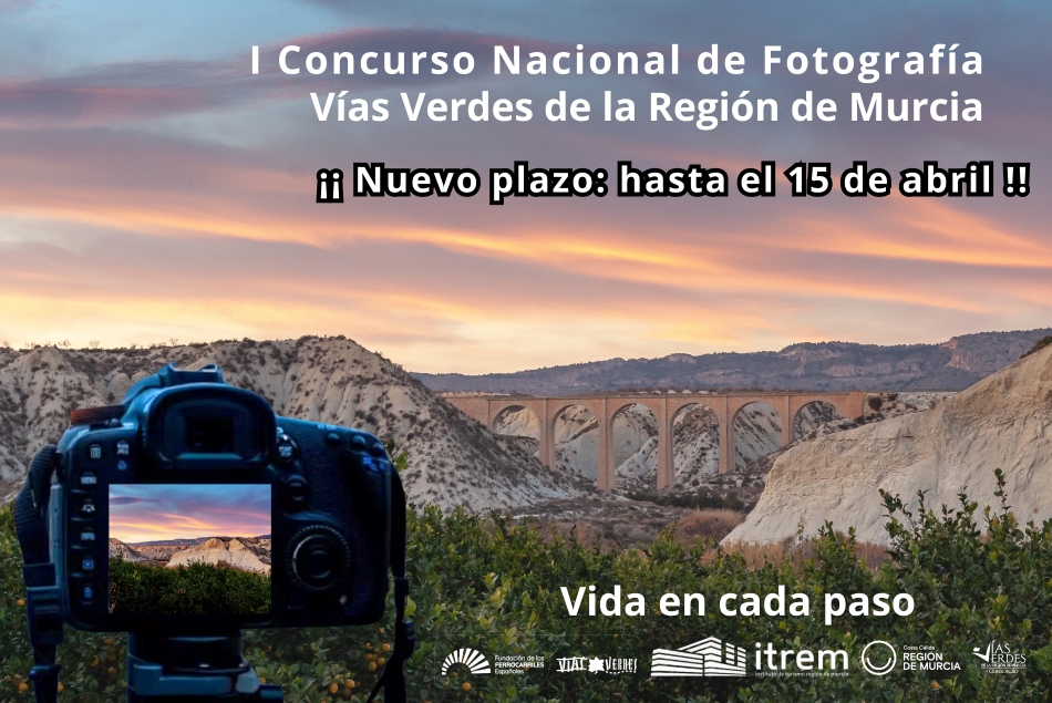 Ampliado plazo hasta el 15 de abril! Convocado el I Concurso Nacional de Fotografa Vas Verdes de la Regin de Murcia, vida en cada paso. 